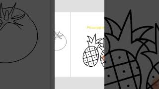 Simple Fruits and Vegetables coloring pages for Theraphy #Relaxation #colorbook #printables #color
