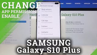 How to Enter App Permissions in SAMSUNG Galaxy S10 Plus – App Permissions Section