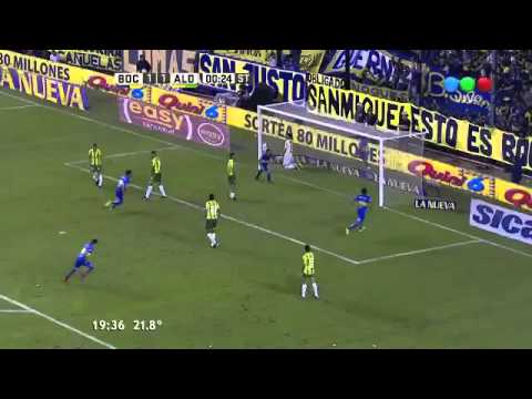 Boca 2 - Aldosivi 1 Gol de Nicolás Lodeiro / Fecha 11 Torneo Transición 2016