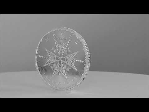 Banco Central de Malta: 5 euros prata 1 onça Cruz de Malta 2023 Malta