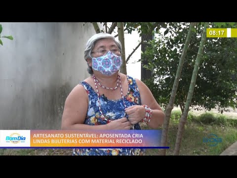 Aposentada cria bijuterias com material reciclado 14 05 2021
