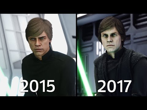 Luke Skywalker Battlefront 1 (2015) vs Battlefront II (2017) Graphics Comparison