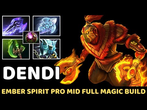 DENDI [Ember spirit] Pro Mid Full Magic Build 7.36 Dota 2