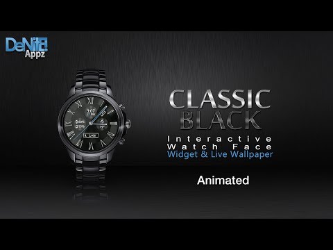 Classic Black HD Watch Face Video