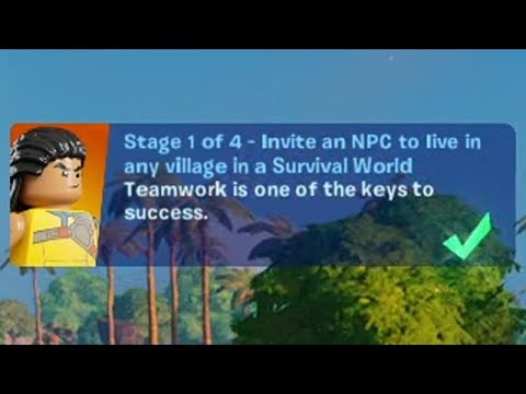 Invite an NPC to Live in Any Village in a Survival World - LEGO Fortnite Quests