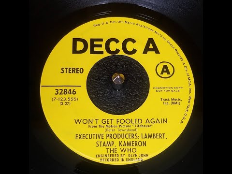 The Who - Won't Get Fooled Again (US Promo 45)