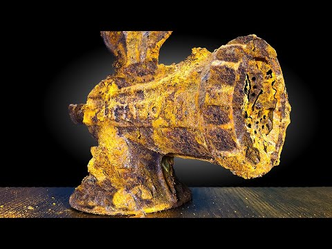 100 Years Underground! Rusty Antique MEAT GRINDER Restoration