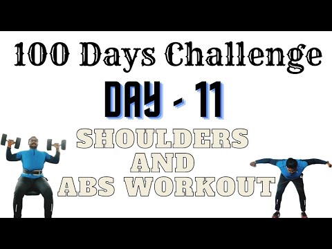 SHOULDER and ABS WORKOUT| 100 Days Challenge| Day 11 | AK FITNESS