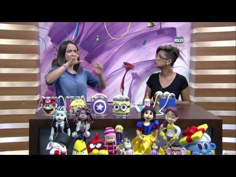 Mulher.com - 09/10/2015 - Pé de lata em biscuit para dia das crianças - Renata Costa PT1