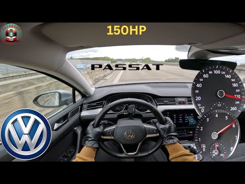 VW Passat B8 || 150HP || TOP SPEED on german Autobahn
