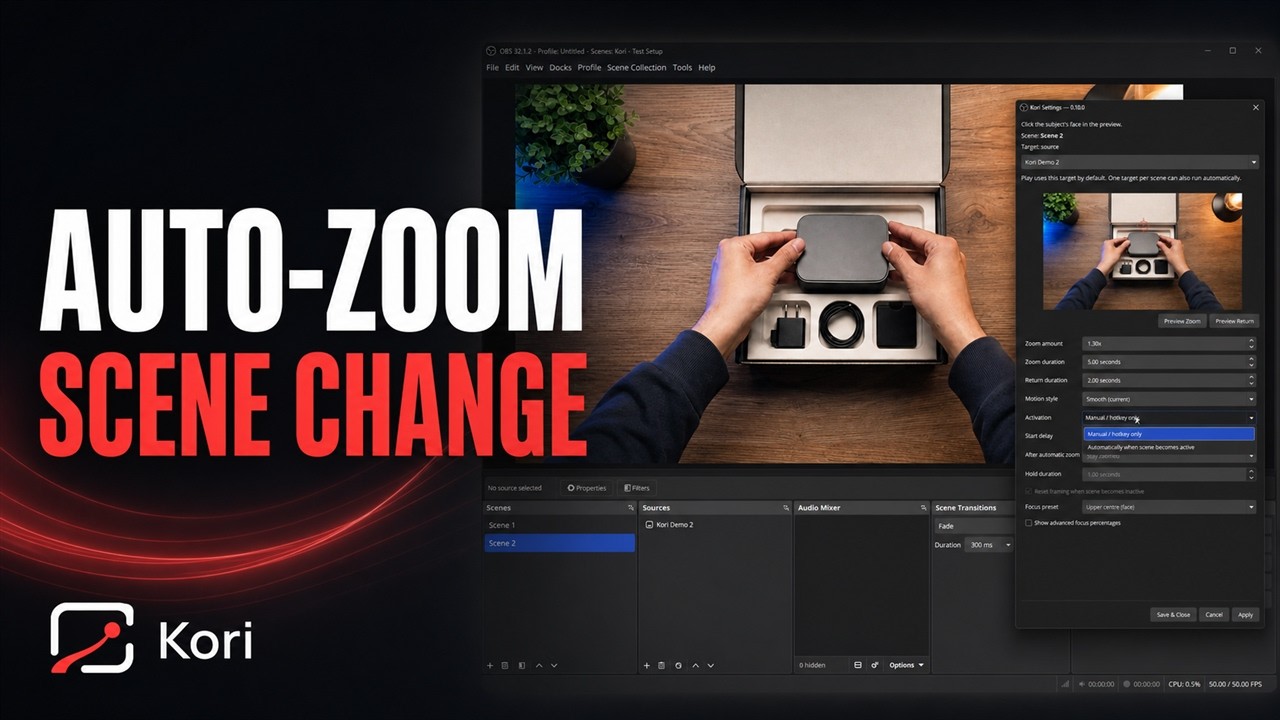 Kori automatic scene zoom demonstration