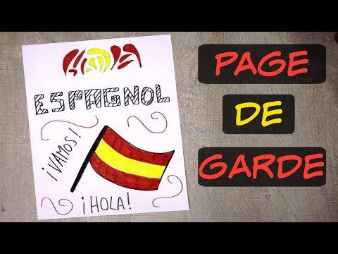 Page de Garde ESPAGNOL - Décore ton Cahier