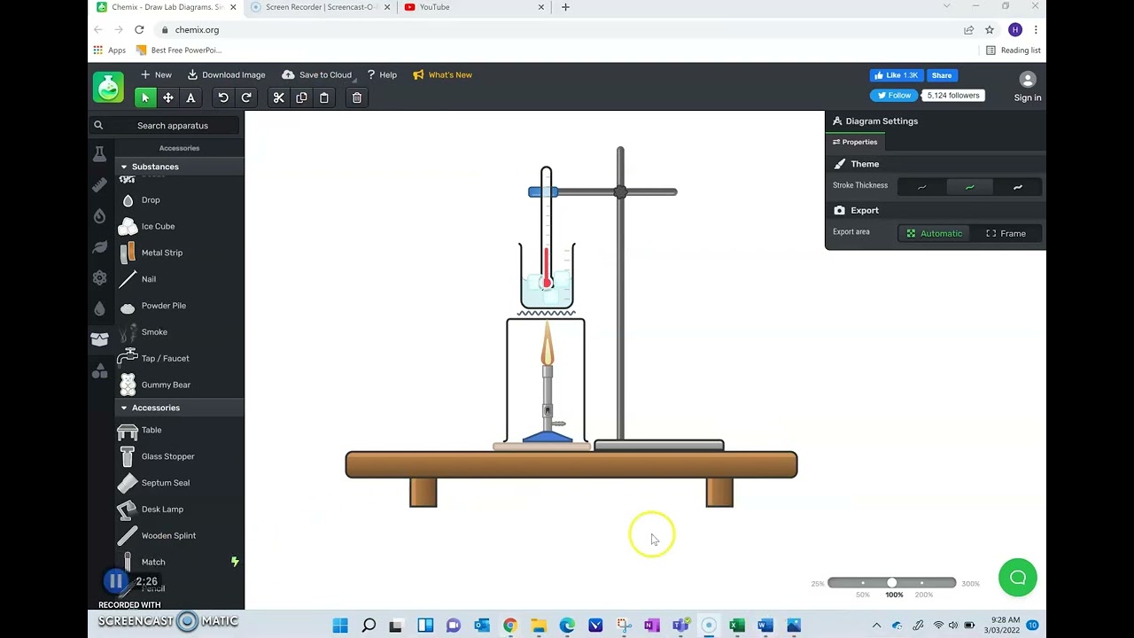 Drawing apparatus using Chemix