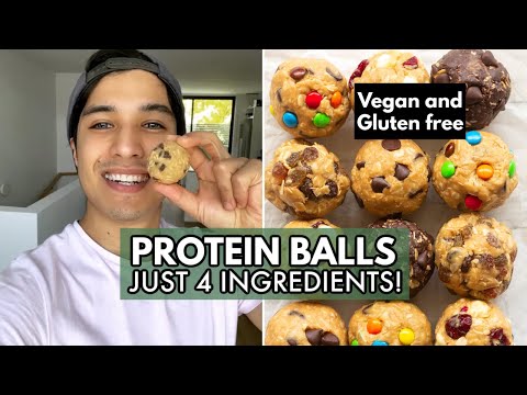 Homemade Protein Balls Recipe- How to make them with just 4 ingredients (vegan and gluten-free!)