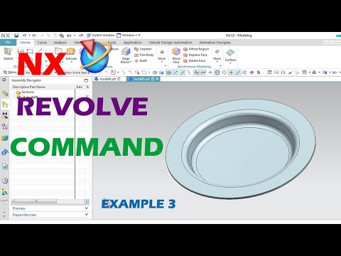 SIEMENS NX 12.0 || REVOLVE COMMAND || BEGINNER || UNIGRAPHICS || MEAL PLATE || NX TUTORIAL