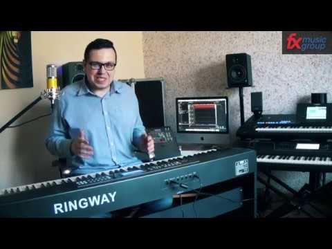 Ringway RP 35 BK - pianino cyfrowe czarne ze statywem i modułem pedałów