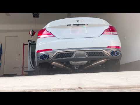 Genesis G70 Resonated Muffler Delete with Secondary Downpipes