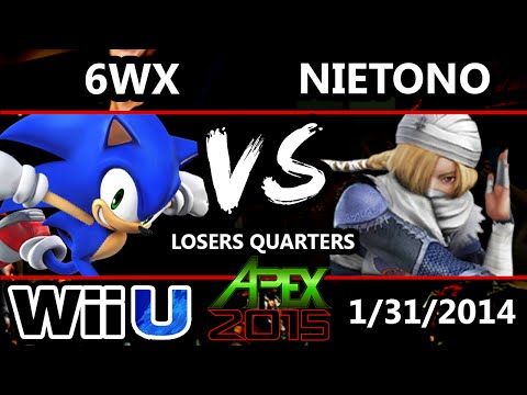 Apex 2015 - 6WX (Sonic) Vs. Nietono (Sheik) - Losers Quarters - Smash Wii U
