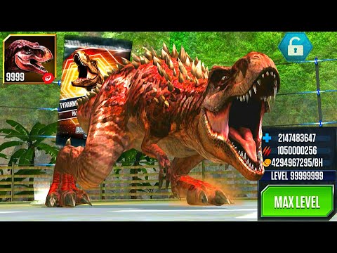 UNLOCK MAX LEVEL 999 T-REX GEN 2 | JURASSIC WORLD THE GAME