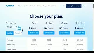systeme io marketing platform free account