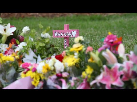悼念者今天為漢娜-克拉克和她的三個孩子送行。 (Mourners to farewell Hannah Clarke and her three children  today)