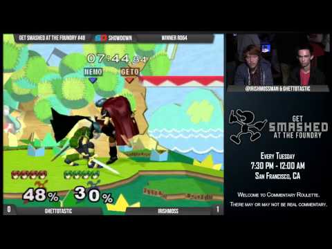 Get Smashed at the Foundry #48 - Winner Ro64: GhettoTastic (Marth) vs IrishMoss (Marth)