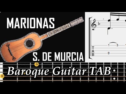 Marionas - Santiago De Murcia - Baroque Guitar Tab