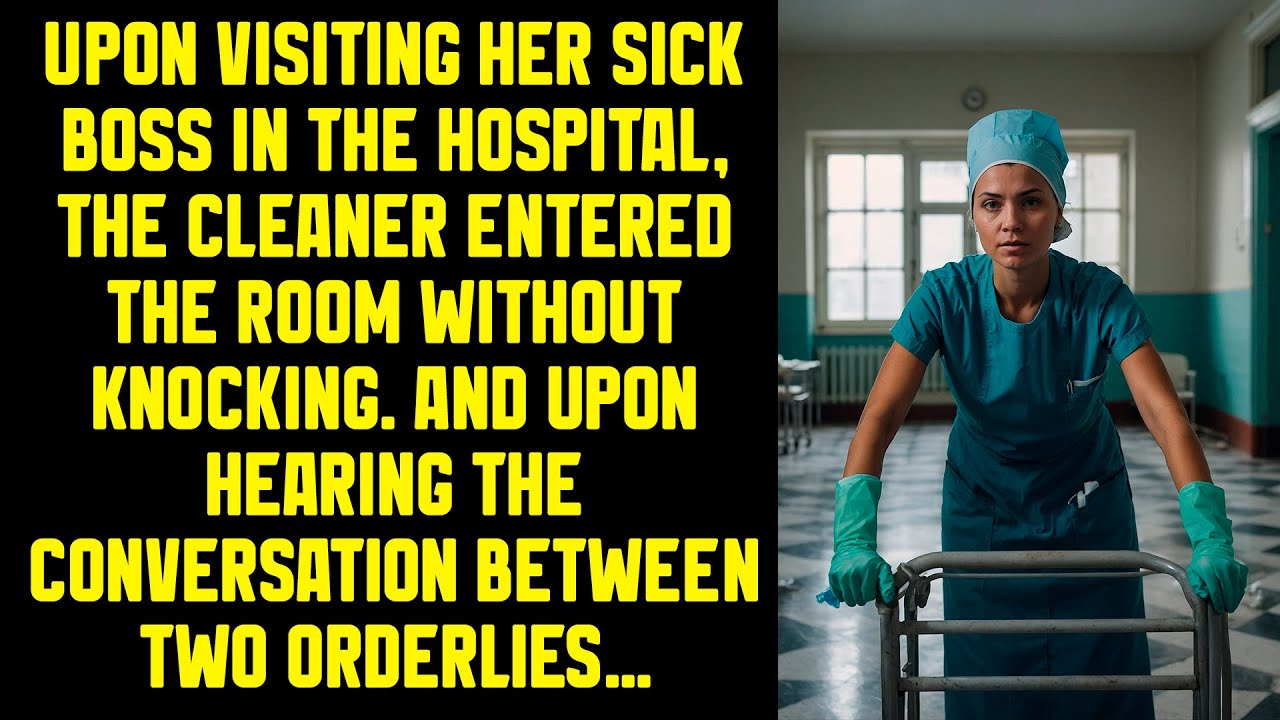 Upon visiting her sick boss in the hospital, the cleaner entered the room without knocking. And...