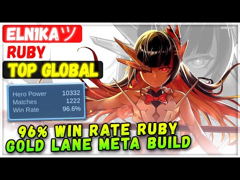 96% Win Rate Ruby, Gold Lane Meta Build [ Top Global Ruby ] ELN1KAツ Mobile Legends Emblem And Build