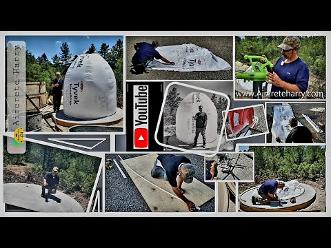 How to make a Tyvek Air-Form #aircreteharry #tyvek #domeairform #howto #diy #aircrete #airform