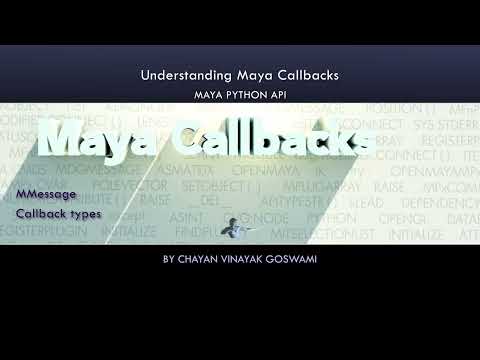 (Maya Python API)  17 - Understanding Maya Callback System