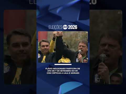 Flávio Bolsonaro participa de ato de 7 de Setembro em SP, com críticas a Lula e Moraes | #sbtnews