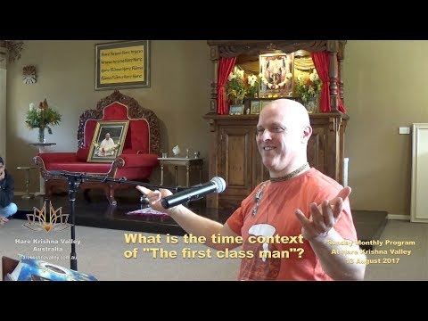What is the time context of "The first class man"? - Kesava Dasa