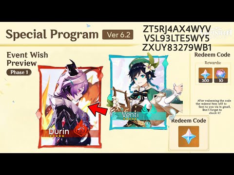 EVERYTHING in 6.2 SPECIAL PROGRAM – Durin, New Codes, Banners, & More - Genshin Impact