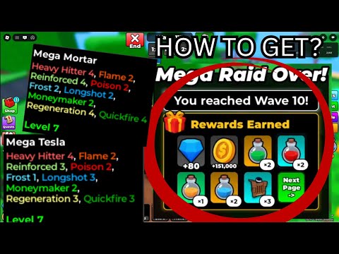 How to reach WAVE 10 in the MEGA RAID in Defend The Castle!