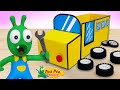 Wheel On The Bus Pea Pea Al Rescate Reparando Un Autobús Sin Ruedas Pea Pea Español
