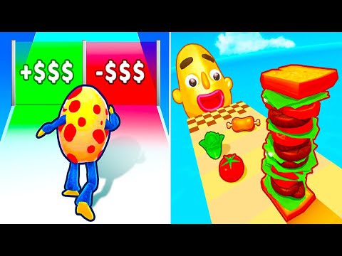 Monster Egg Vs Sandwich Runner 🐸🐸🐸 Walkthrough All New Max Update Mobile Tiktok Gameplay VF5623