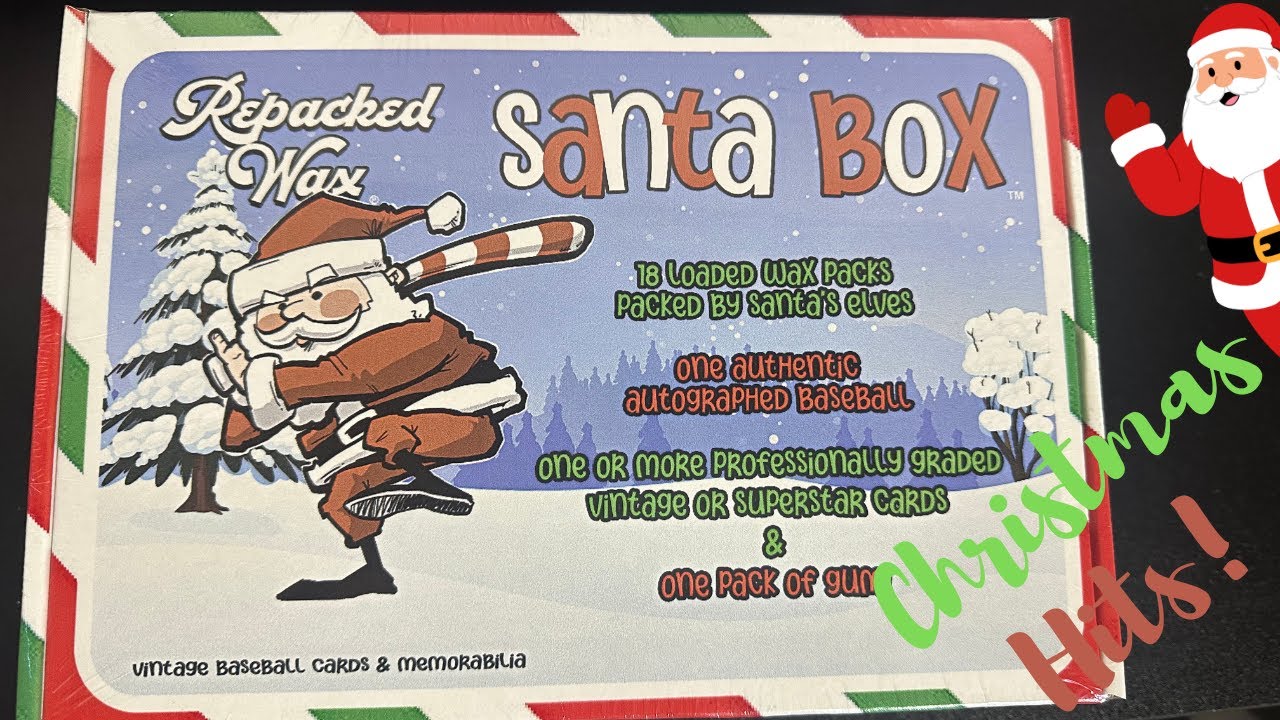 Repacked Wax Santa Box! With 18 Packs, Graded Card & Autographed Baseball!! Some sweet Hits!