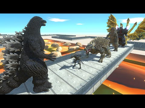 HEISEI GODZILLA LAVA DEATH RUN - Animal Revolt Battle Simulator