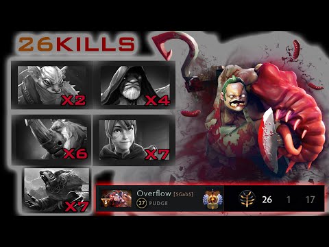 6K MMR : INSANE 26 KILLS PUDGE!! Fresh meat everywhere.