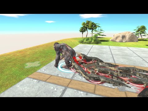 Monsters Run Away from a Giant Cannonball - Animal Revolt Battle Simulator