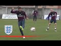 Danny Ings Trick Shot in England u21 Training | #SlowMoSkills | Inside Training