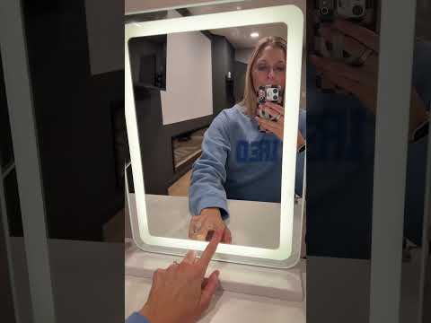 Perfect for dorm rooms or small apartments, this compact vanity mirror gives you a full glam setup