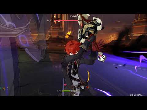 SOLO Diluc VS LVL90 Childe (no food buff)