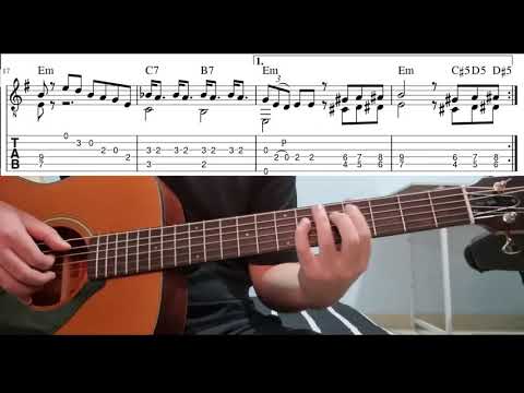 The Pink Panther (Henry Mancini) - Easy Fingerstyle Guitar Playthrough Tutorial Lesson With Tabs