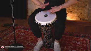 MEINL Percussion 12 Inch Alpine Series Djembe with Synthetic Head and Kanga Sarong Finish