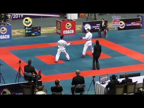 AKF2019 Sinior Kumite Male 55kg Final AKTAUOV ANDREY vs ALHARBI ABDULLAH