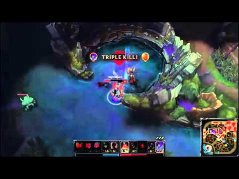 Nightblue3 Khazix Baron Steal + Triple Kill