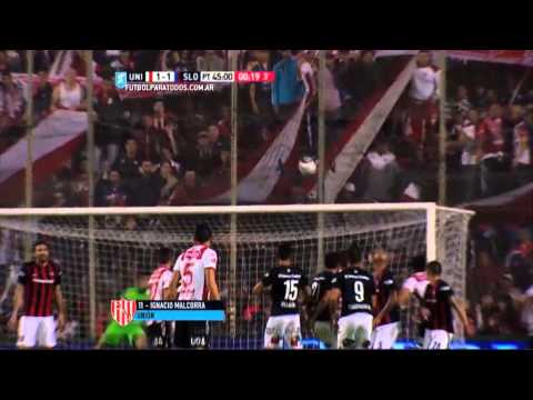 Gol de Malcorra. Unión 1 - San Lorenzo 1. Fecha 16. Primera División 2015. FPT.