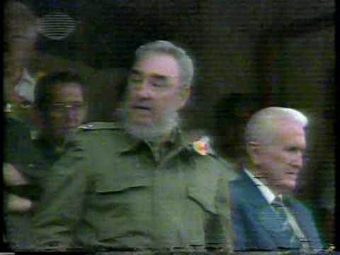 Fidel Castro 1a cumbre iberoamericana, clausura de juegos panamericanos